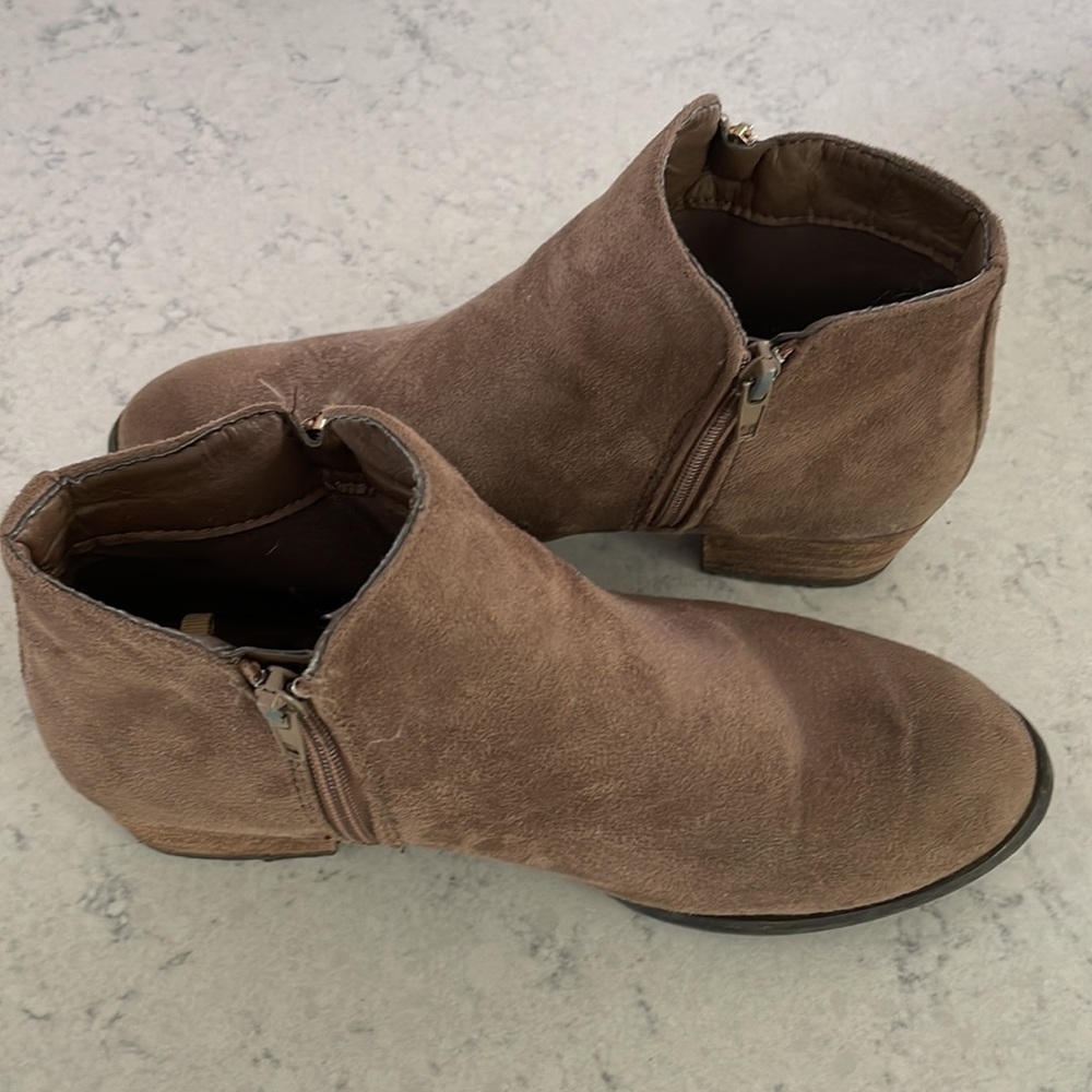 Faux Suede Ankle Boots -Size 7